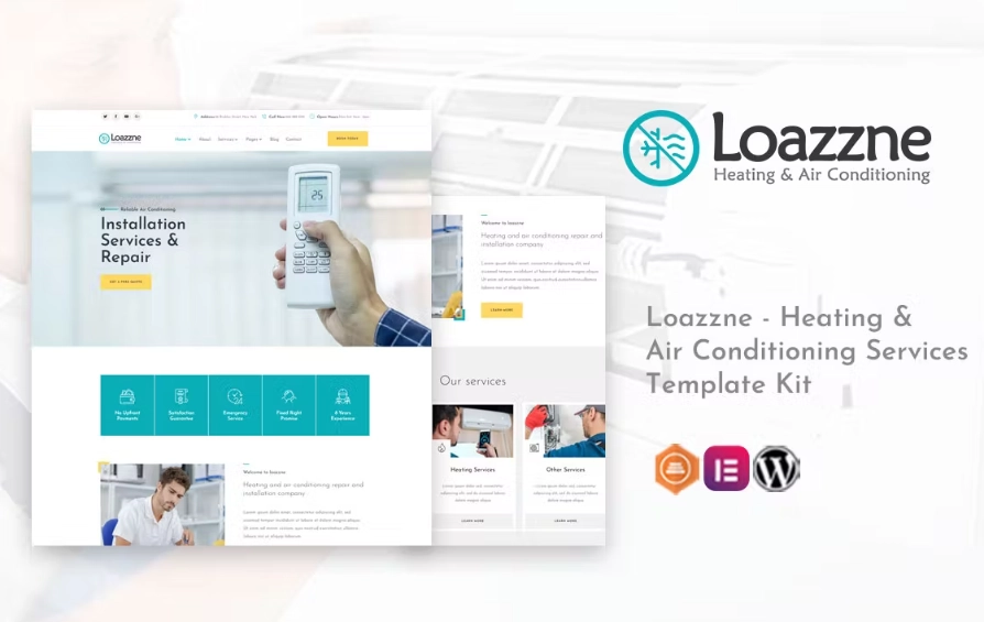 Loazzne – Heating & Air Conditioning Services Template Kit