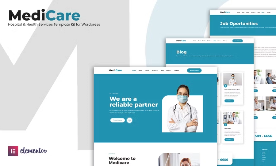 MediCare – Hospital & Health Service Elementor Template Kit