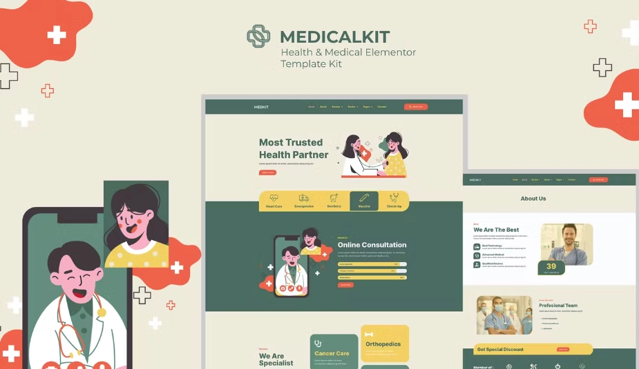 Medicalkit – Health & Clinical Care Elementor Template Kit