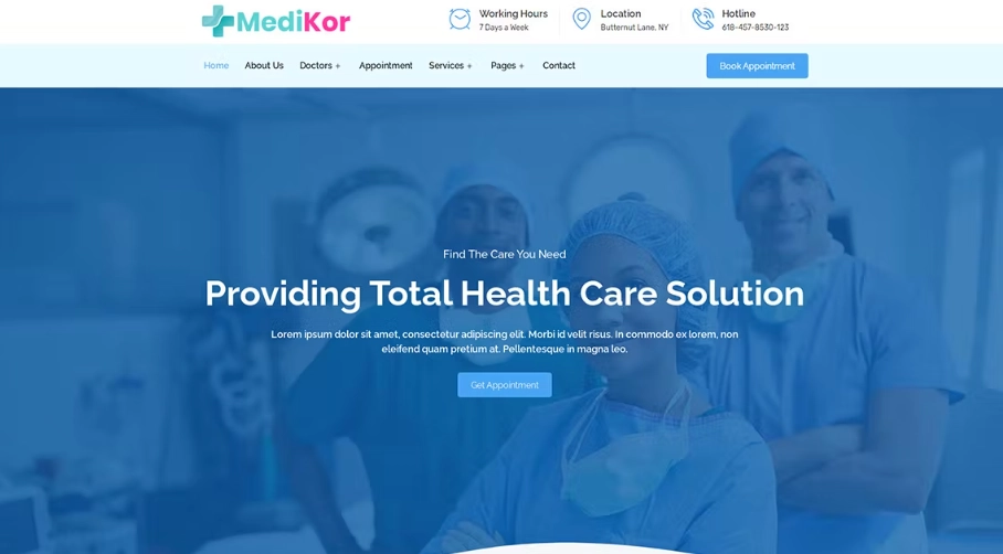 Medikor – Medical Healthcare Elementor Template Kit