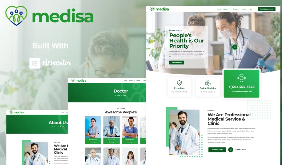 Medisa – Medical Elementor Template Kit