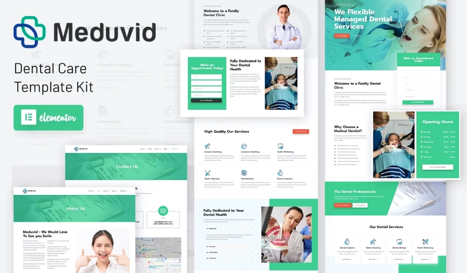 Meduvid – Medical & Dental Clinic Elementor Template Kit