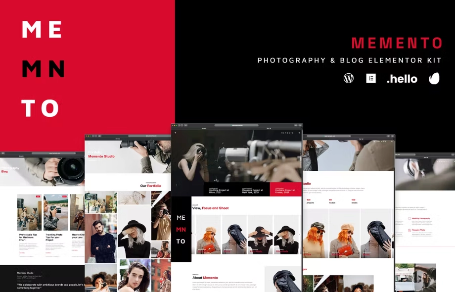 Memento – Photography & Blog Elementor Template Kit