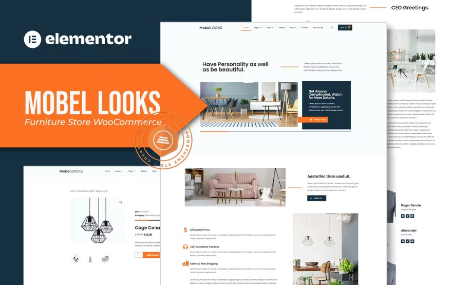 Mobel Looks – Furniture Store WooCommerce Elementor Template Kit