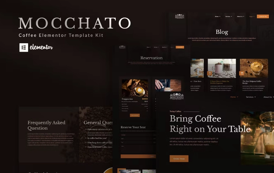 Mocchato – Coffee Shop Elementor Template Kit