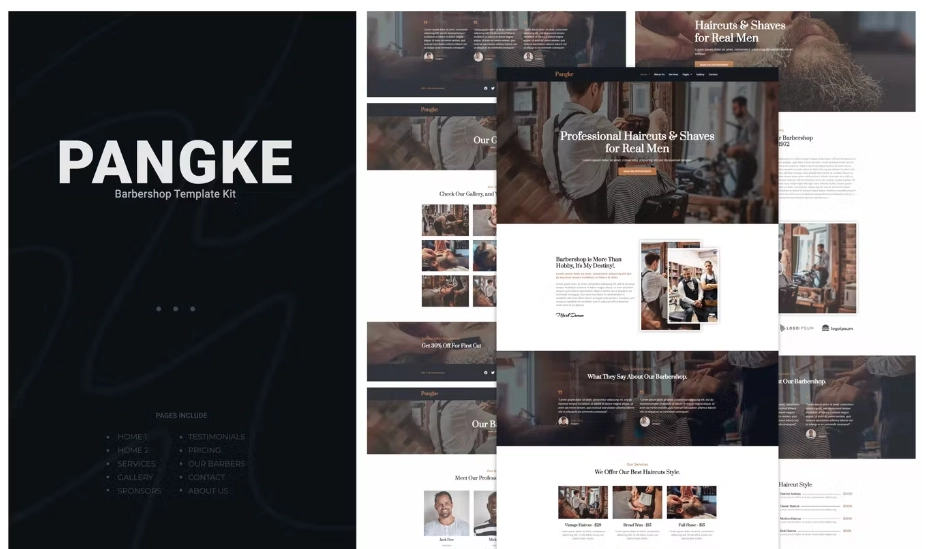 Pangke Barbershop Template Kit WP Themes Plugins Pangke Barbershop Template Kit WP Themes Plugins