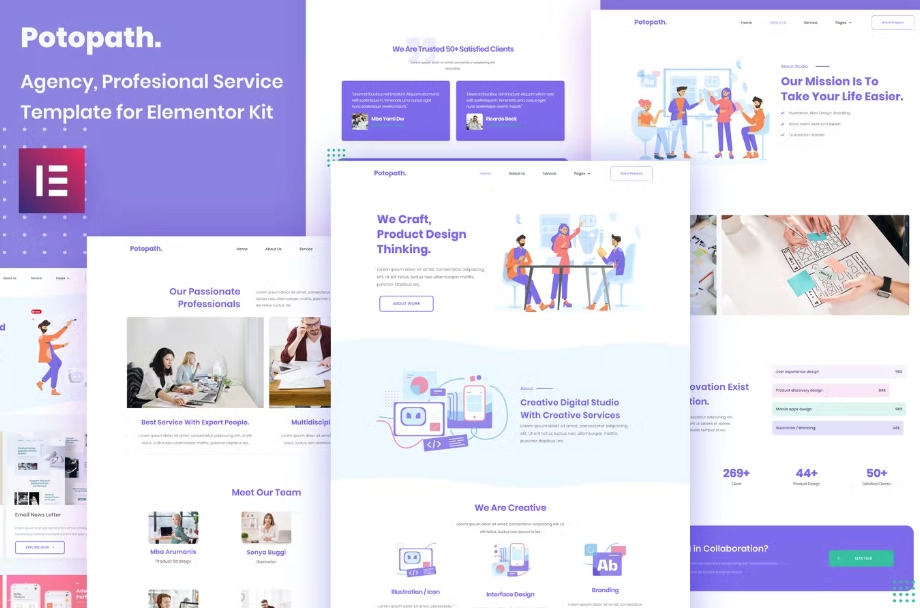 Potopath – Digital Agency Elementor Template Kit