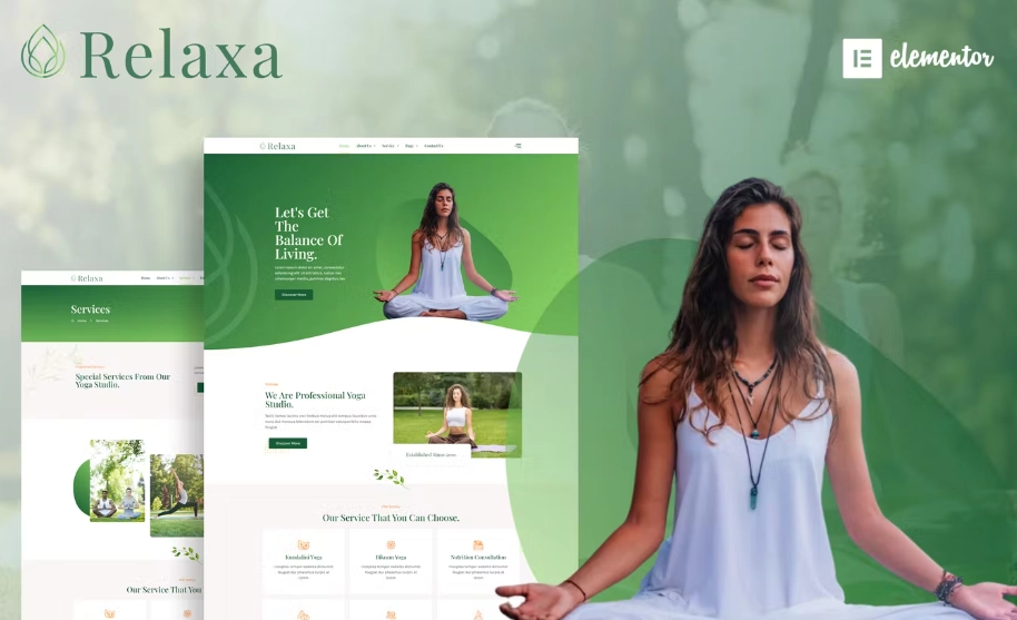 Relaxa – Yoga Teacher & Studio Elementor Template Kit