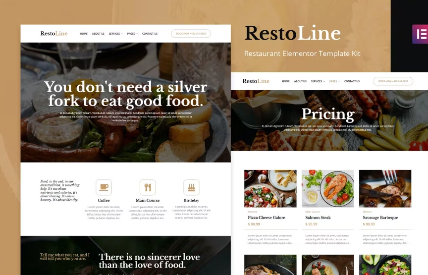 Restoline – Restaurant Elementor Template Kit