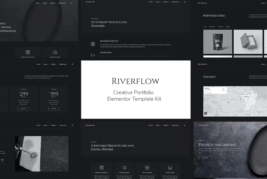 Riverflow – Creative Portfolio Elementor Template Kit