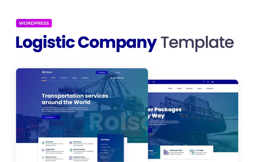 Rolso – Logistic Company Elementor Template Kit