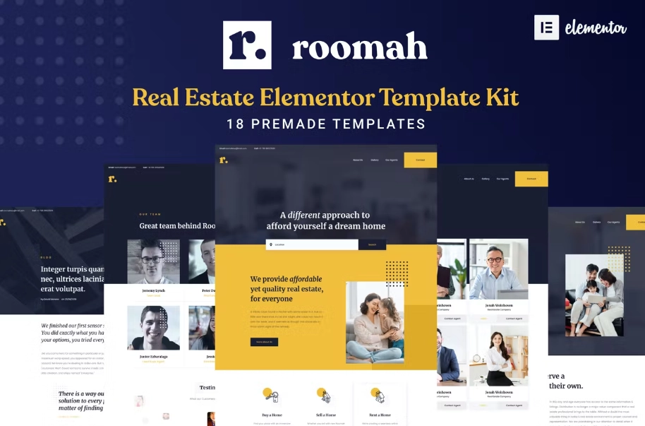 Roomah – Real Estate Agent Elementor Template Kit