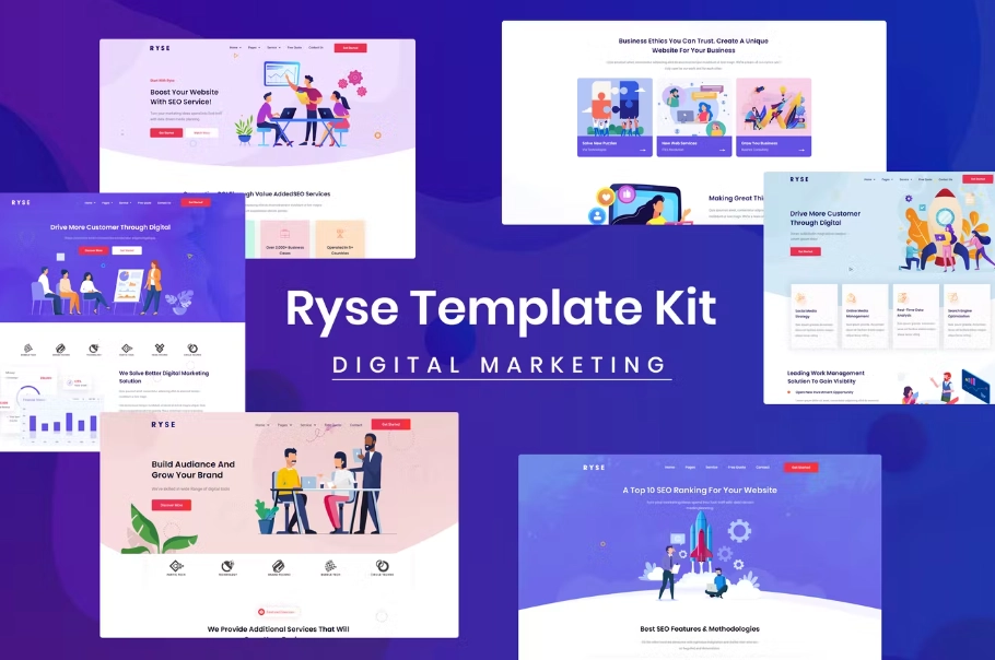 Ryse – SEO & Digital Marketing Elementor Template Kit