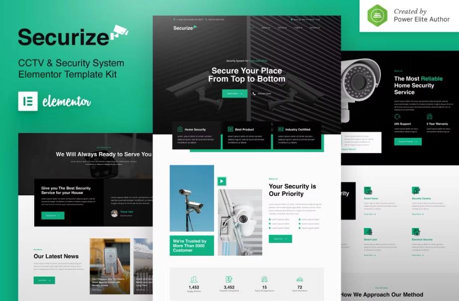 Securize – CCTV & Security Elementor Template Kit