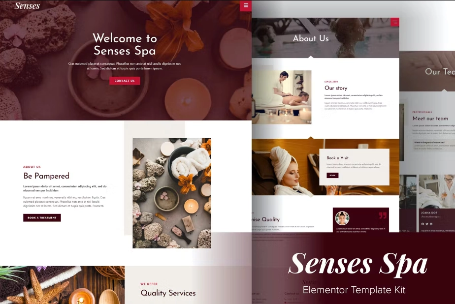 Senses – Beauty Spa Salon Elementor Template Kit