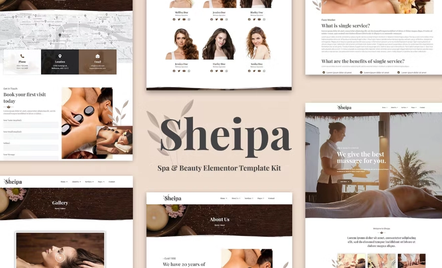 Sheipa – Spa & Beauty Elementor Template Kit