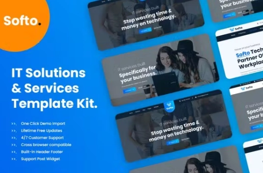 Softo IT Solutions & Business Elementor Template Kit