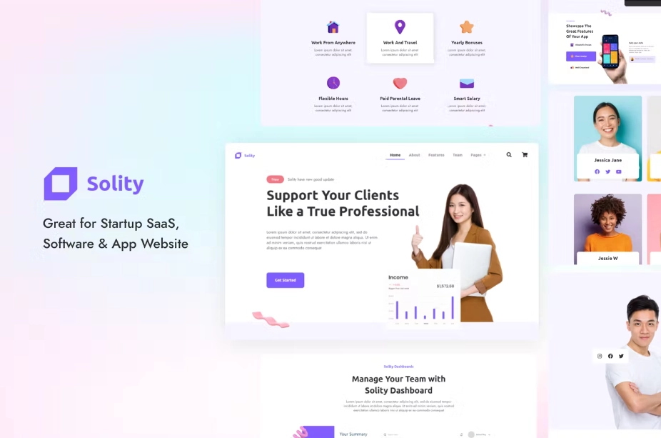 Solity – SaaS & Startup Elementor Template Kit