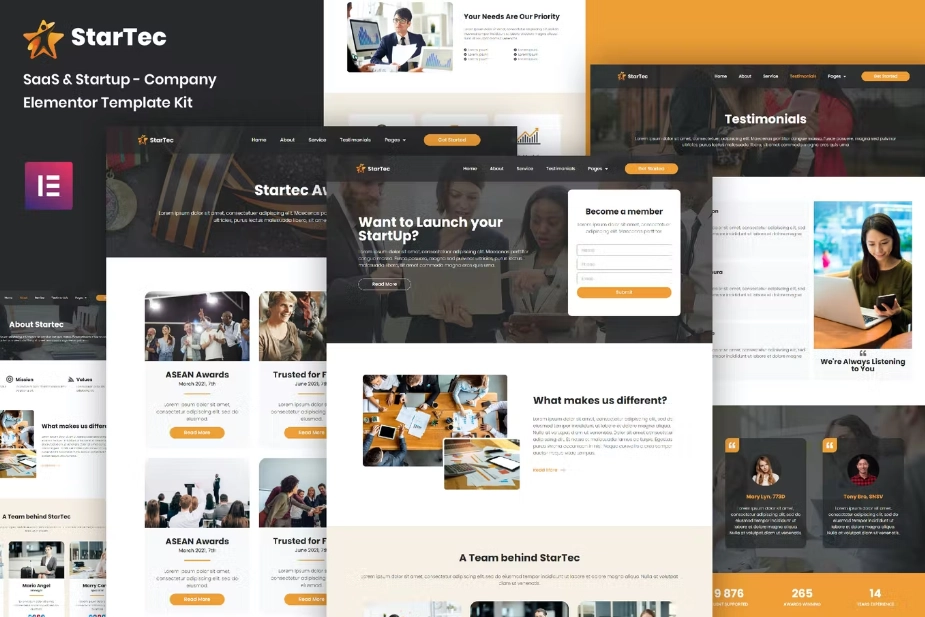 StarTec – Saas Elementor Template Kit