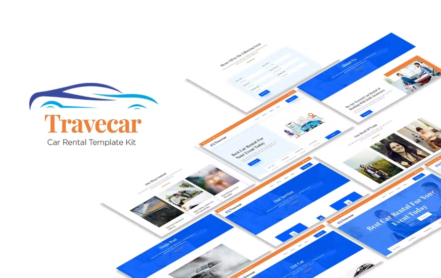 Travecar – Car Rental Elementor Template Kit