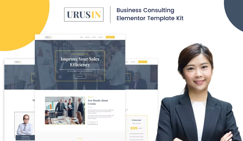 Urusin – Business Consulting Elementor Template Kit