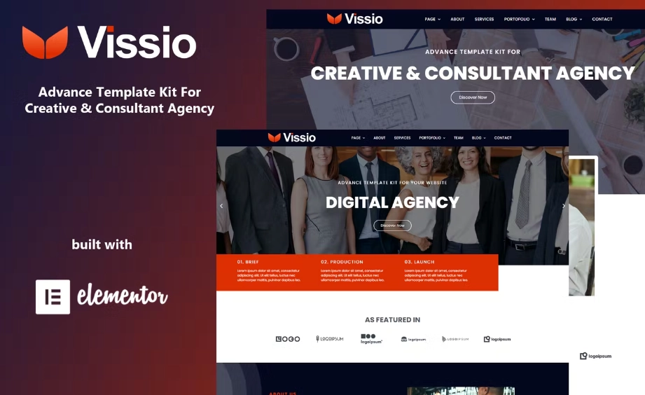 Vissio – Business Elementor Template Kit