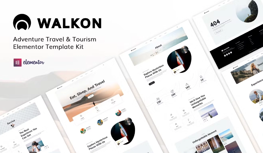 WalkOn – Adventure Travel & Tourism Elementor Template Kit