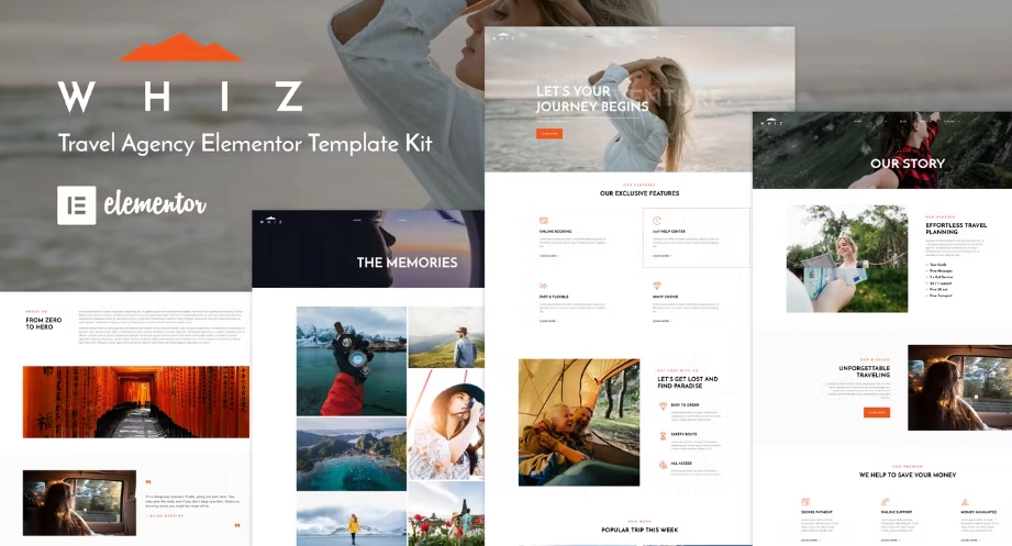 Whiz – Travel Agency Elementor Template Kit