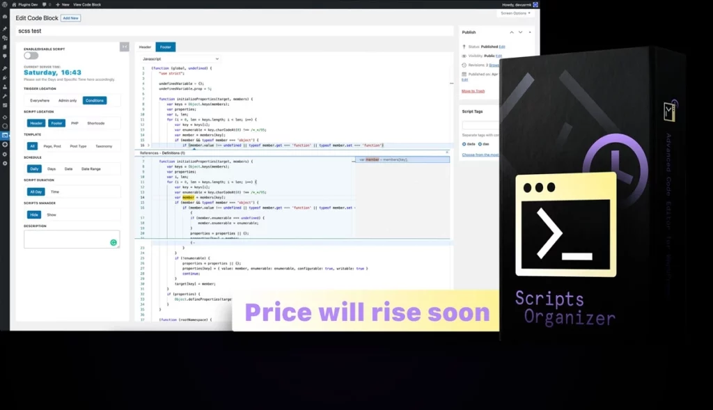Script organizer by DPlugins 3.5.3
