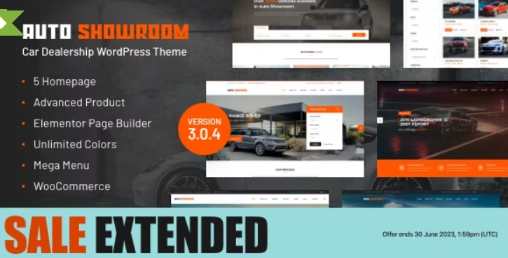 Auto Showroom – Car Dealership WordPress Theme 2.1