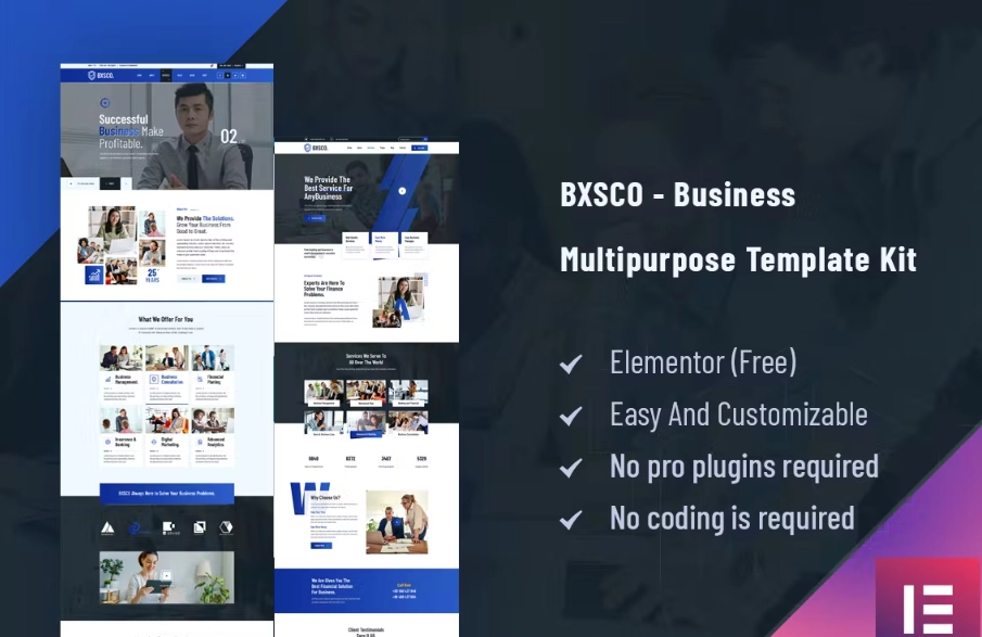 BXSCO – Business Multipurpose Elementor Template Kit