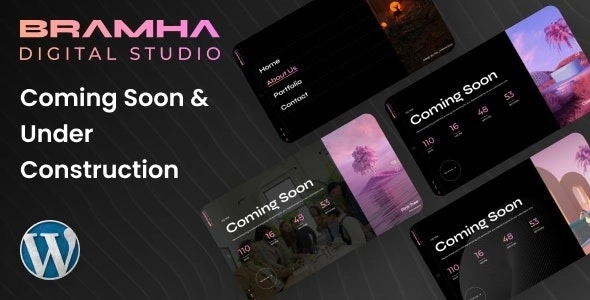 Bramha – Coming Soon & Under Construction WordPress Theme 1.0.0