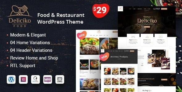 Deliciko – Restaurant WordPress Theme 2.0.2