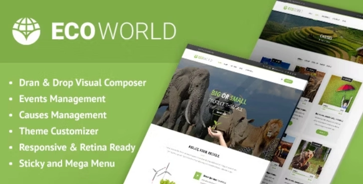 Eco World – Nature and Environmental WordPress Theme 1.15