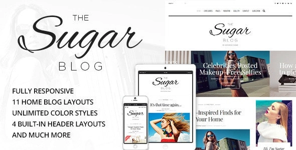 Sugar – Clean & Personal WordPress Blog Theme 3.0