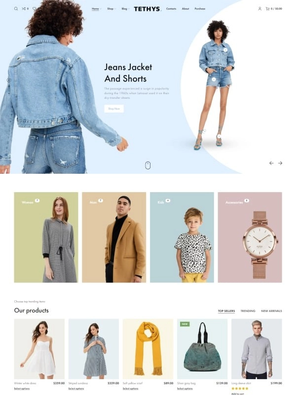 Tethys – eCommerce fashion and minimalism template 1.3.1