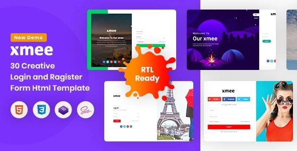 Xmee | Login and Register Form Html Templates 1.5