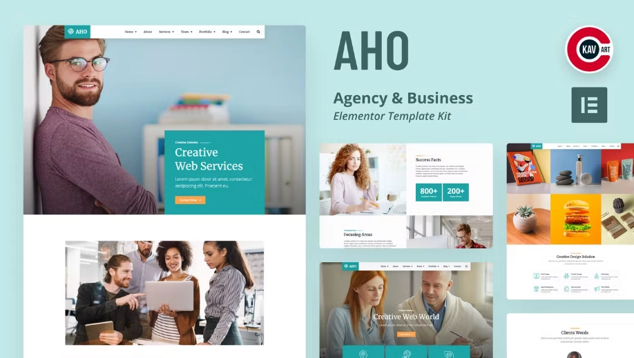 Aho – Agency & Business Elementor Template Kit