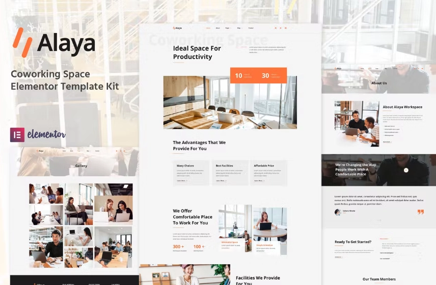 Alaya – Coworking Space Elementor Template Kit