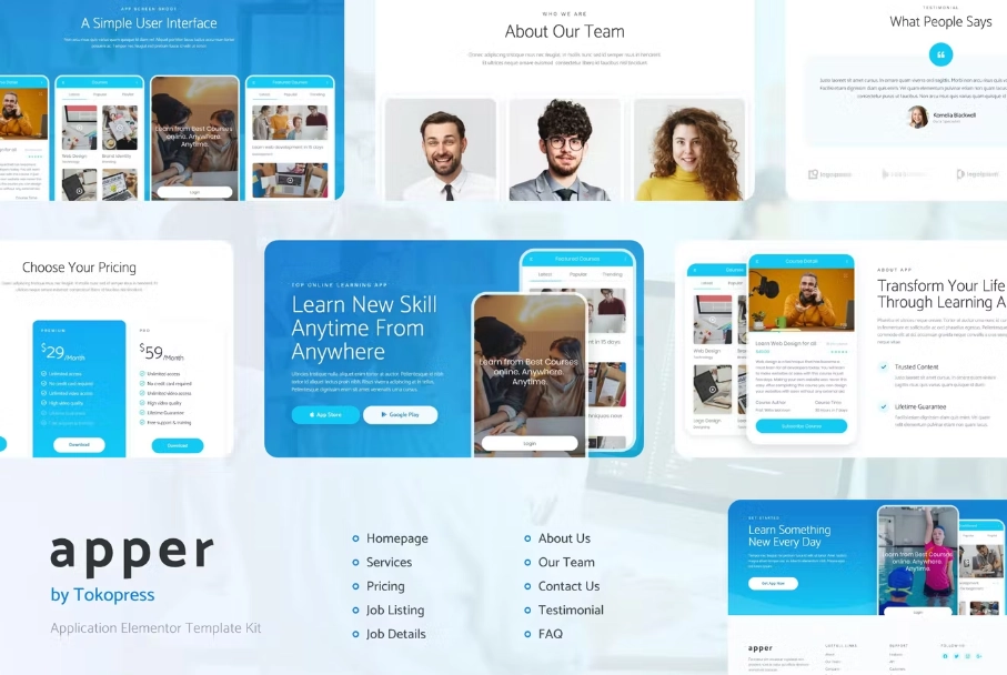 Apper | Mobile App & SaaS Startup Elementor Template Kit