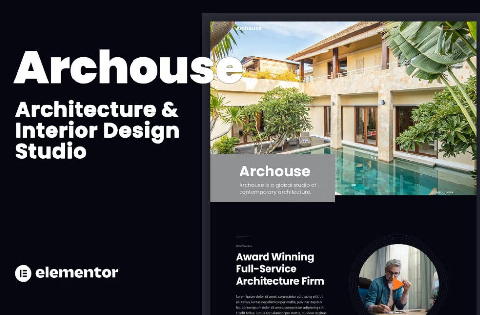 Archouse – Architecture & Interior Design Studio Elementor Template Kit