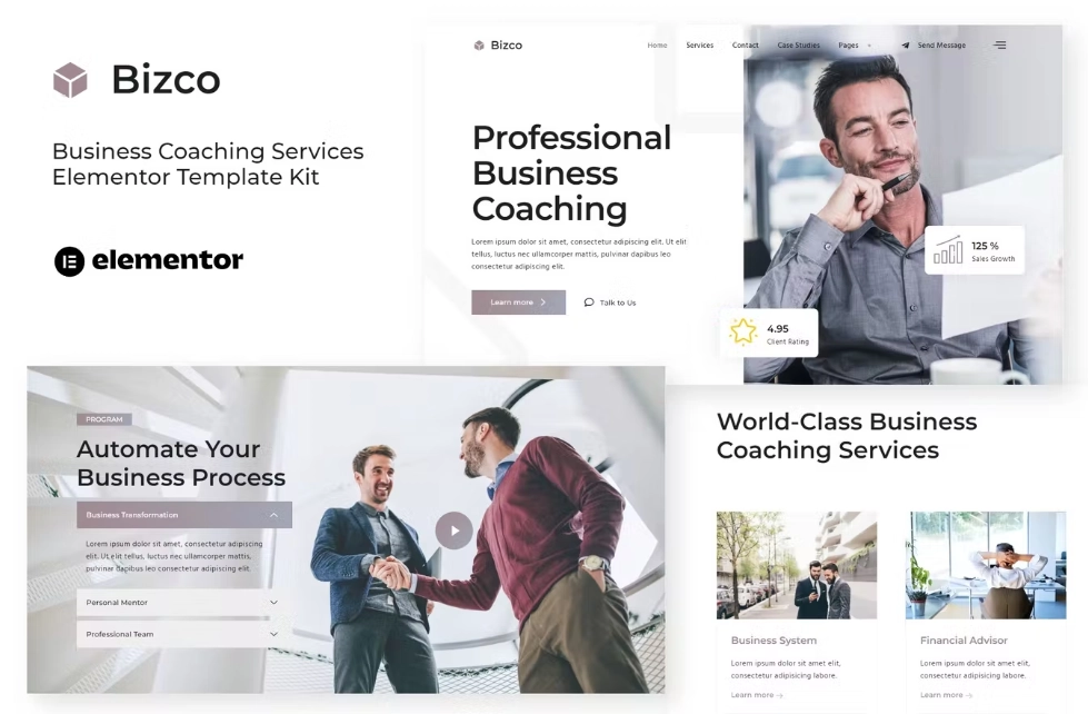 Bizco – Business Coaching Elementor Template Kit