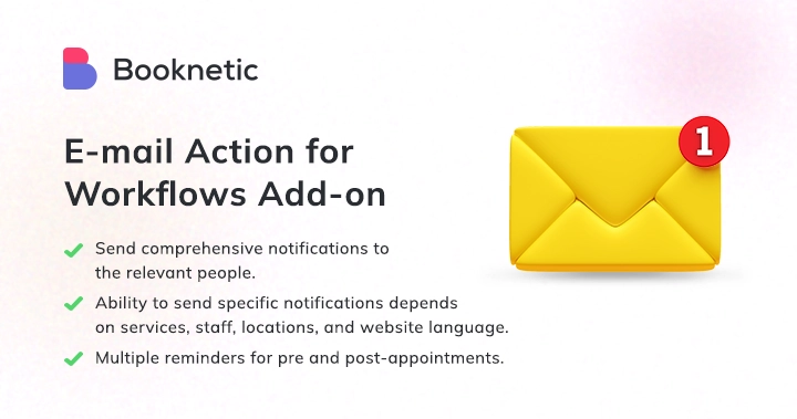 Booknetic – Workflow Email Addon 1.0.9