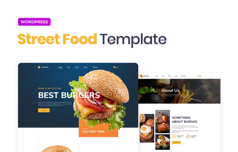 Burgos – Street Food Elementor Template Kit