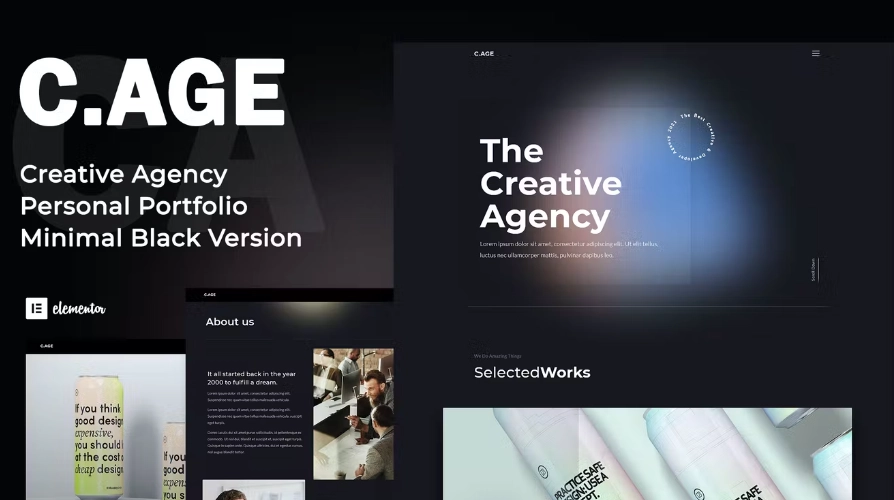 C.AGE – Creative Agency Personal Portfolio Elementor Template Kit