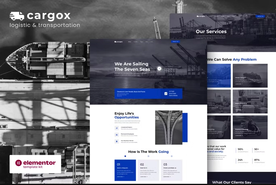 Cargox – Logistic & Transportation Elementor Pro Template Kit