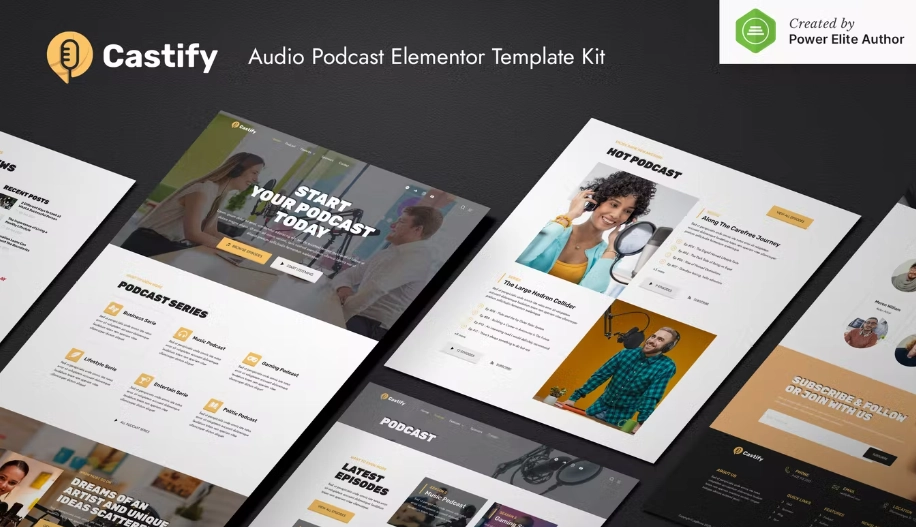 Castify – Audio Podcast Elementor Template Kit