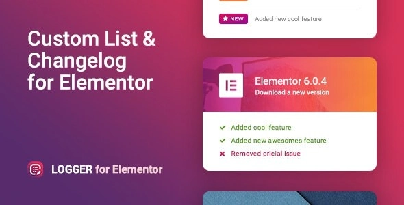 Changelog & Custom List for Elementor – Logger 1.0.7