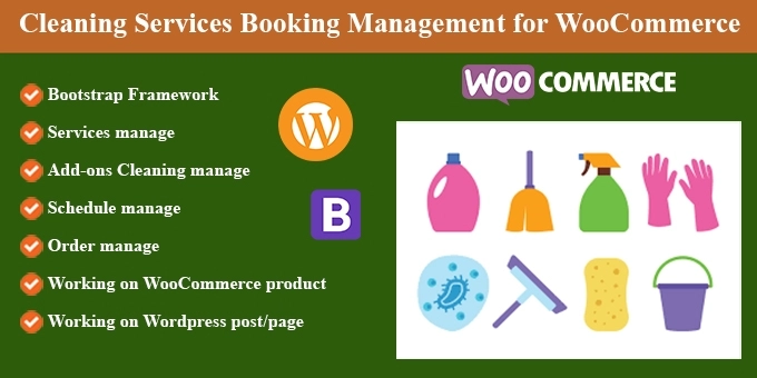 Cleaning Services Booking Management for WordPress and WooCommerce 1.0