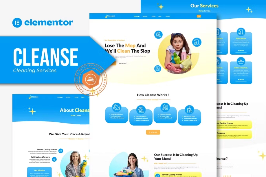 Cleanse – Cleaning Services Elementor Template Kit